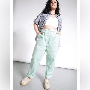 NWT Wildfang high waisted pants .medium. Light mint color